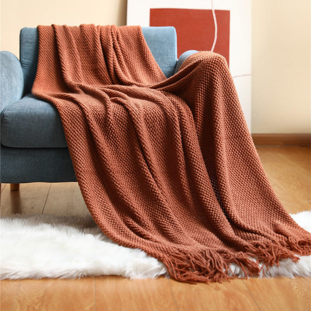 Plaid moelleux Beige – toucher pelucheux, 130 x 200 cm