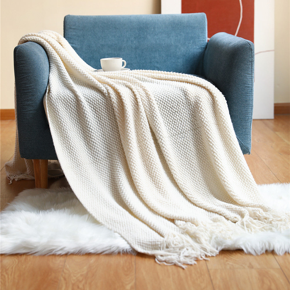 Plaid moelleux Beige – toucher pelucheux, 130 x 200 cm
