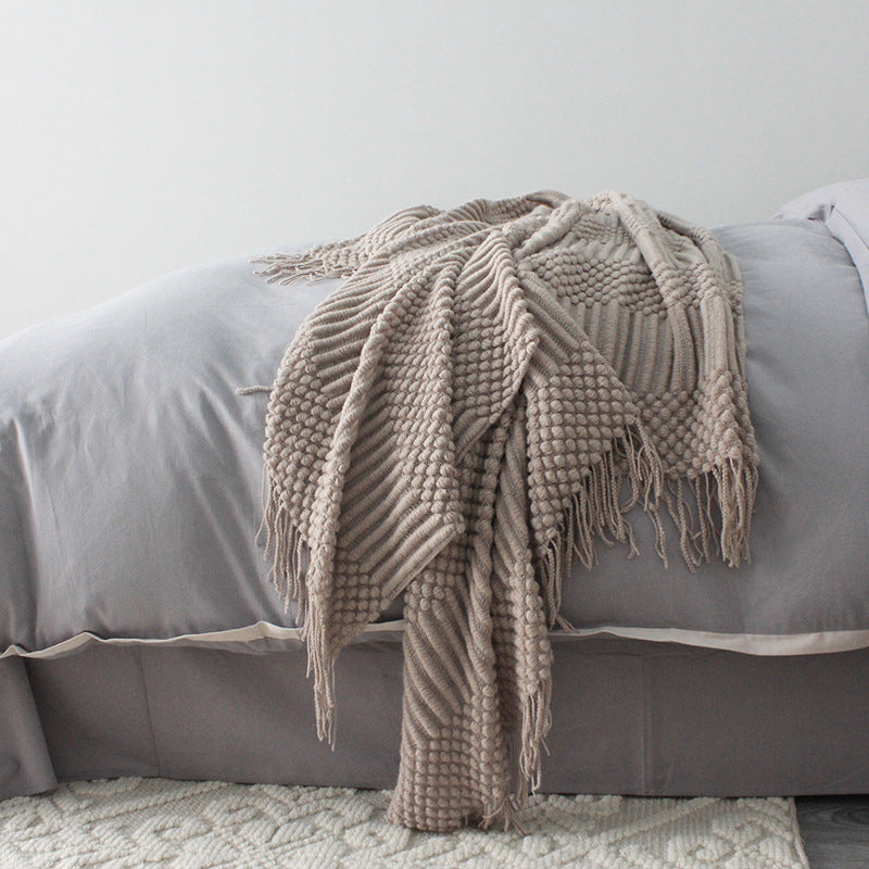 Plaid moelleux Gris clair – effet pelucheux, 127 x 170 cm