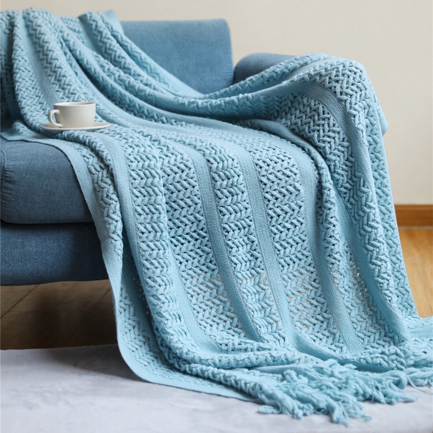 Plaid moelleux nordique – toucher pelucheux, 127 x 180 cm