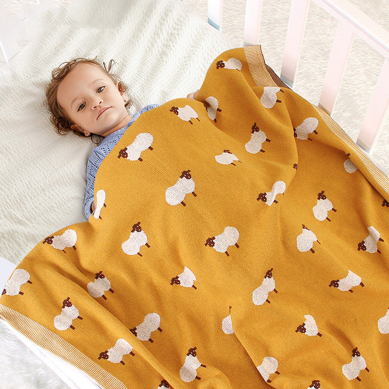 Plaid moelleux bébé – coton tricoté, 100 x 80 cm