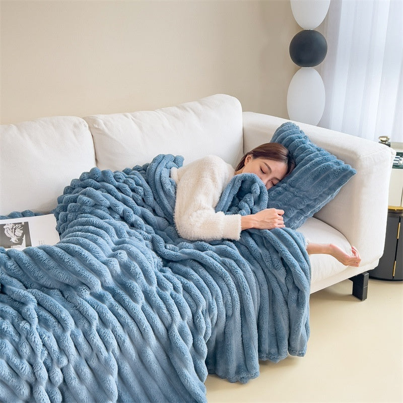 Plaid moelleux Caramel – microfibre ultra-douce, 150 x 200 cm