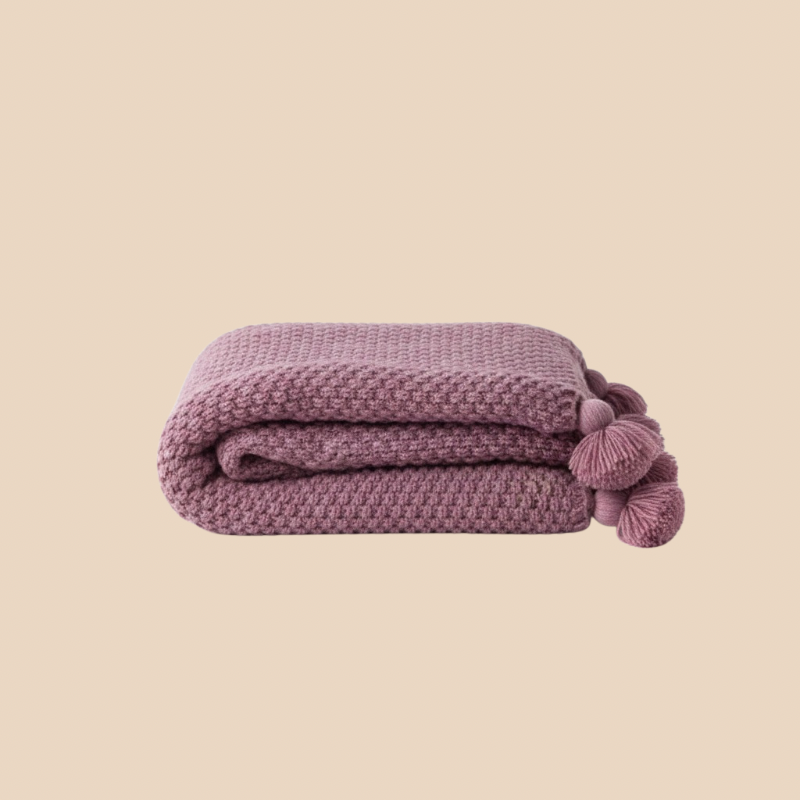 Plaid moelleux Rose – effet pelucheux, 130 x 170 cm