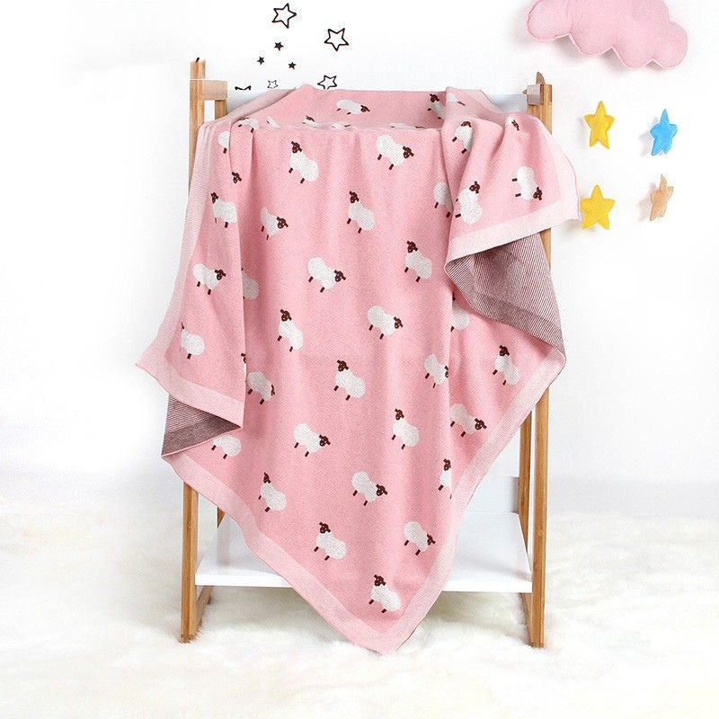 Plaid bébé moelleux – coton tricoté, 100 x 80 cm