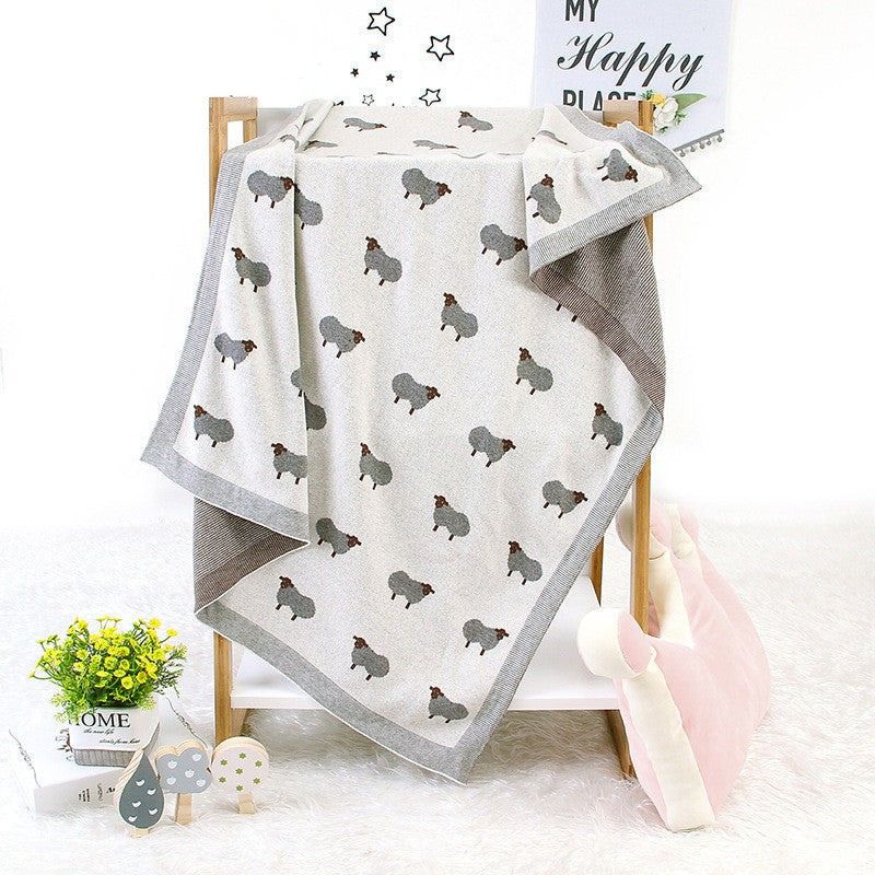 Plaid bébé moelleux – coton tricoté, 100 x 80 cm