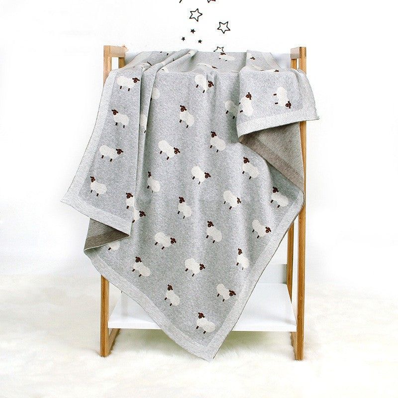 Plaid bébé moelleux – coton tricoté, 100 x 80 cm