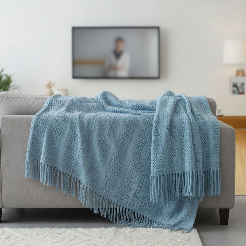 Plaid moelleux nordique – toucher pelucheux, 127 x 180 cm