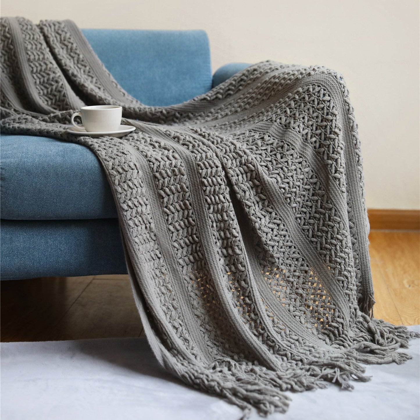 Plaid moelleux nordique – toucher pelucheux, 127 x 180 cm