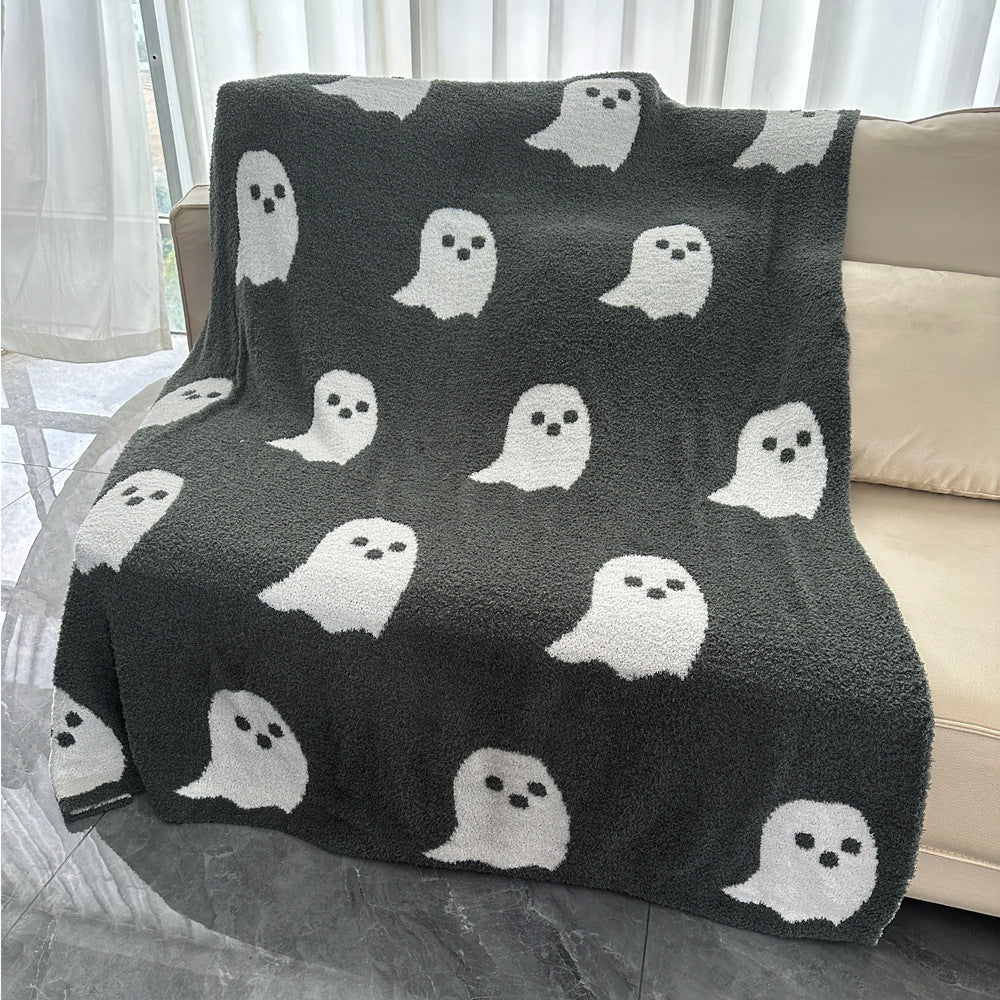 Plaid velouté Noir et Blanc – velours doux, plusieurs tailles (100×150 à 150×200 cm)