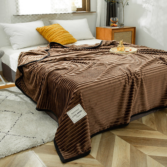 Plaid moelleux Café, effet pelucheux, 100 x 120 à 200 x 230 cm