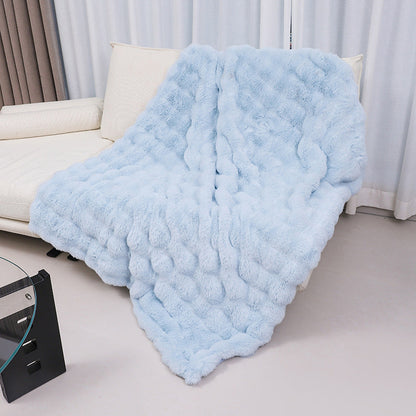 Plaid moelleux multi-tailles – mélange coton et fibres synthétiques (touché pelucheux), 45 x 45 à 200 x 230 cm