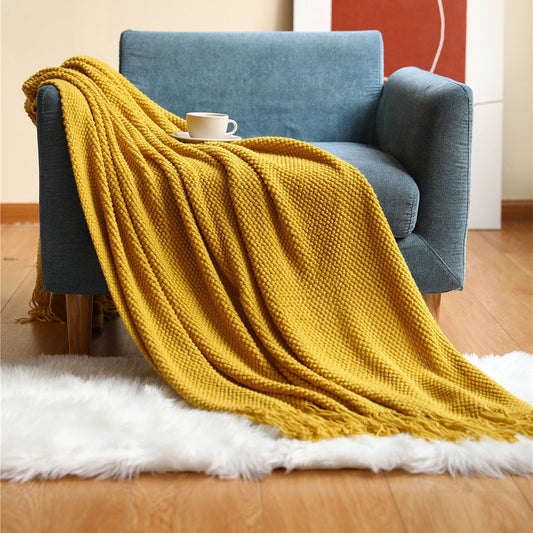 Plaid moelleux Beige – toucher pelucheux, 130 x 200 cm