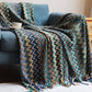Plaid moelleux Bleu – effet pelucheux, 130 x 200 cm