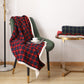 Plaid moelleux à carreaux rouge et bleu – tissu effet pelucheux, 100 x 140 cm