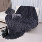 Plaid moelleux multi-tailles – mélange coton et fibres synthétiques (touché pelucheux), 100x160 à 200 x 230 cm