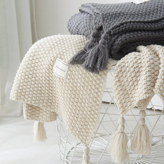 Plaid moelleux Beige – effet pelucheux, 130 x 170 cm