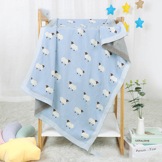 Plaid moelleux bébé – coton tricoté, 100 x 80 cm
