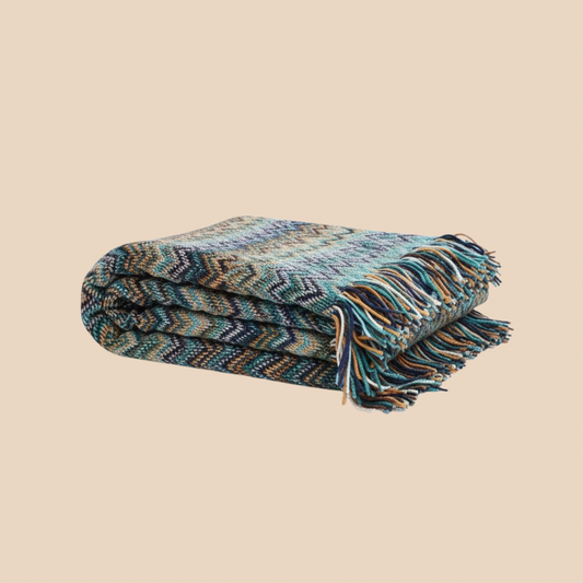Plaid moelleux Bleu – effet pelucheux, 130 x 200 cm