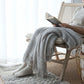 Plaid moelleux gris clair – imitation lainage, 127 x 170 cm