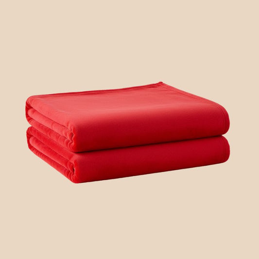 Plaid moelleux Rouge – effet pelucheux, 50 x 70 à 200 x 230 cm