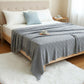 Plaid moelleux Bleu – imitation cachemire, 130x200cm