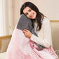Plaid moelleux Rose – Coton, 105x85 cm